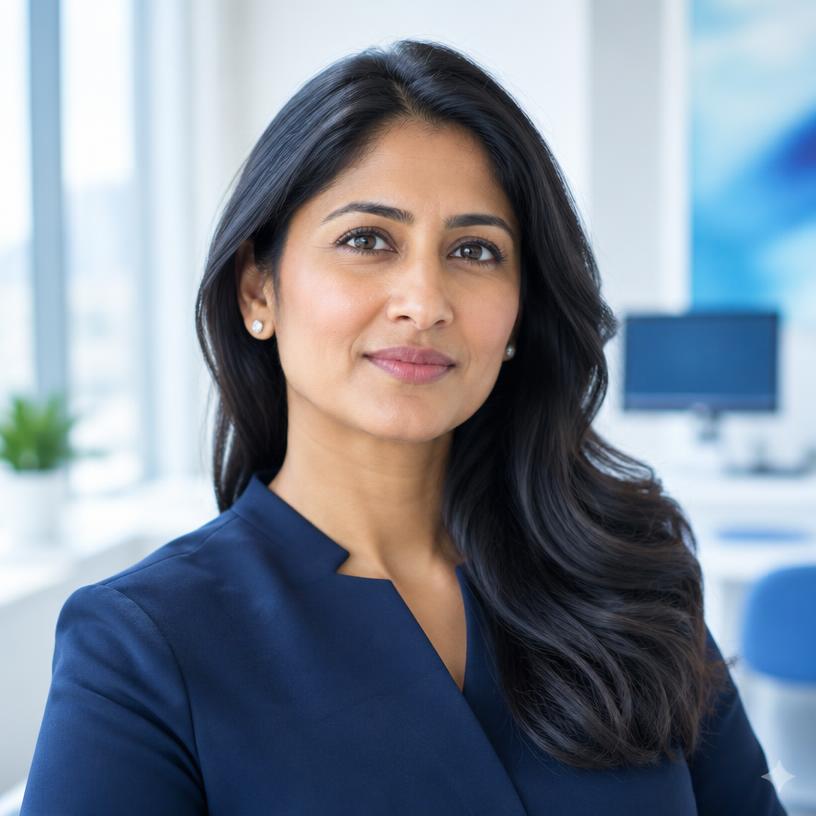 Fictional clinical leadership profile for Dr. Priya Nand